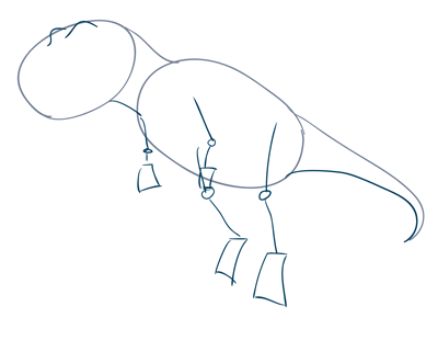 400x331 How To Draw A T Rex Dinosaur Sketchbook Challenge 25