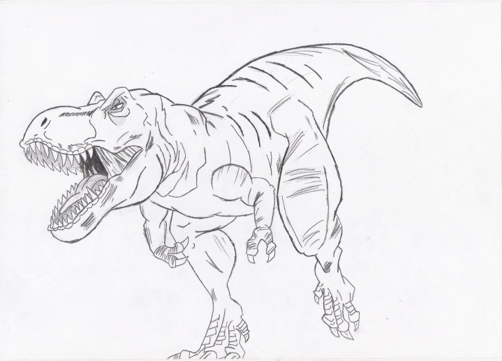 Dinosaur Pencil Drawing at GetDrawings | Free download