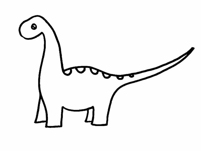 671x503 Coloring Pages Easy Dinosaur Drawings 4 Coloring Pages Easy