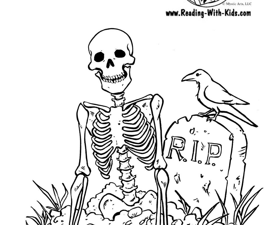 1080x900 Halloween Coloring Pages Skeleton Pumpkin Free Printable Adult