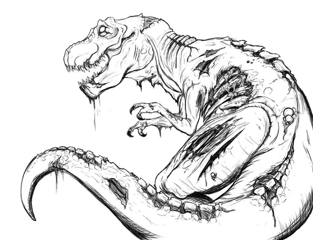 1024x788 Zombie Rex Request By Cheaptoast