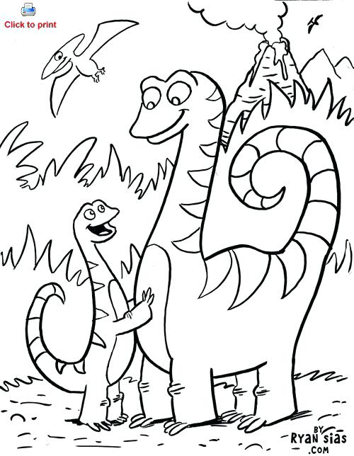 500x644 Printable Dinosaur Coloring Pages With Names 2 Dinosaurs Draw