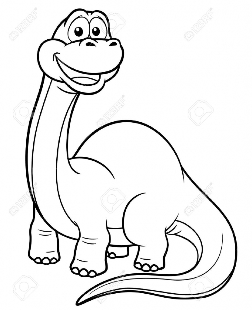 832x1024 Cartoon Drawings Dinosaurs Illustration Of Cartoon Dinosaur