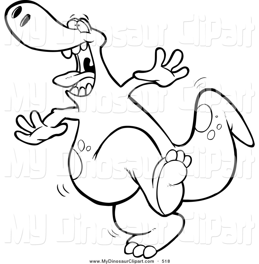 1024x1044 Clipart Of A Cartoon Black And White Outline Design Of A Dancing