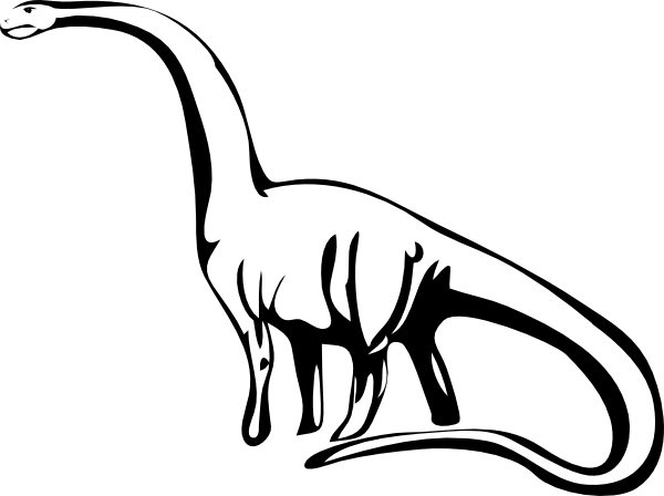 600x448 Dinosaur Outline Clip Art