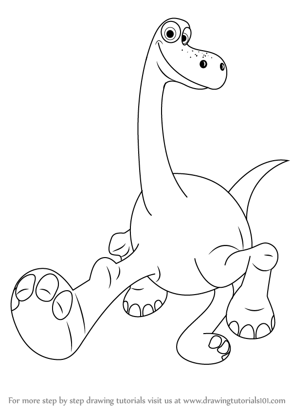 598x844 Learn How To Draw Arlo From The Good Dinosaur (The Good Dinosaur