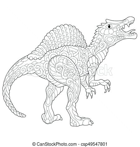 450x470 Spinosaurus Coloring How Draw For Step Dinosaurs T Rex