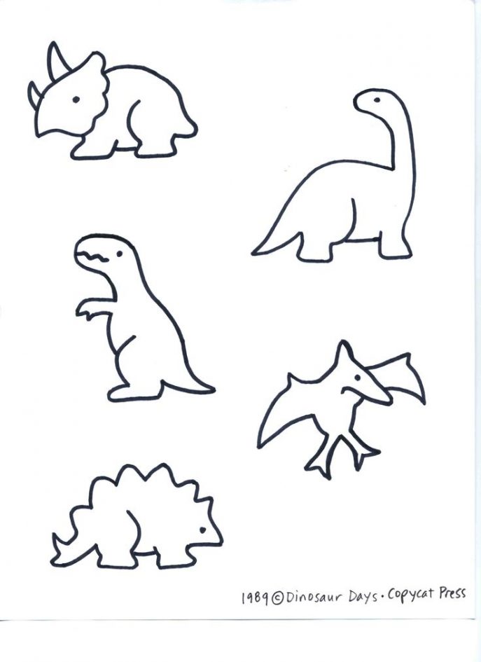 687x945 Coloring Pages Easy To Draw Dinosaur T4j How A For Kids Step 7