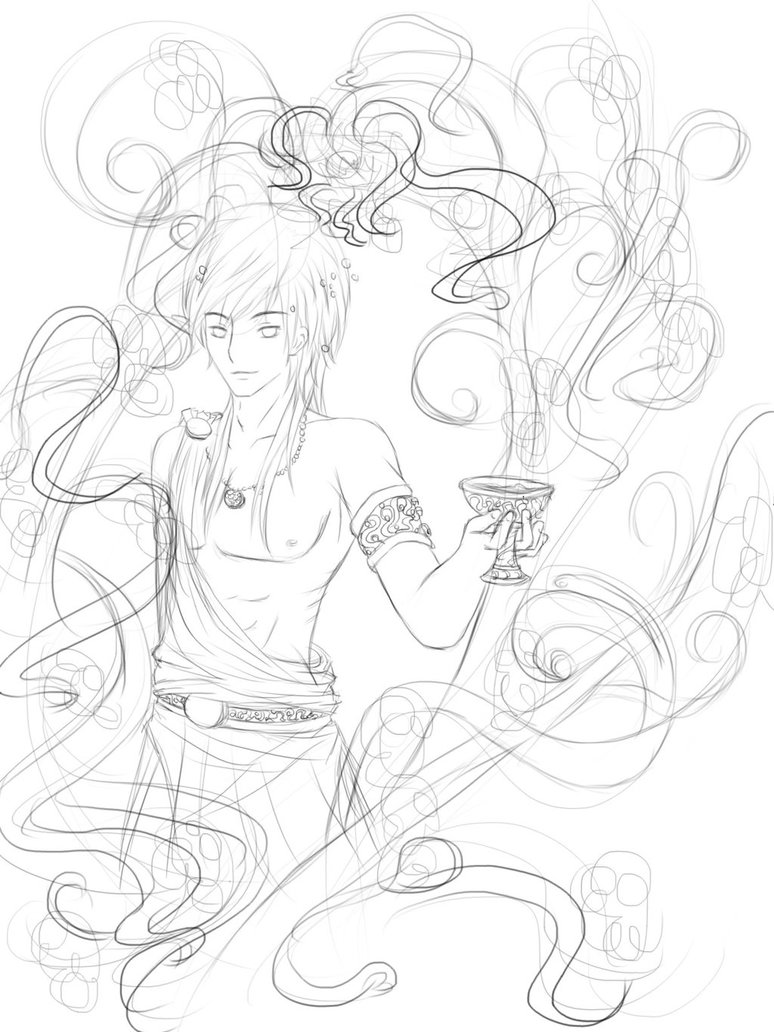 774x1032 Dionysus Sketch By Kittykatda