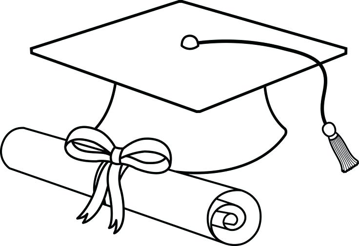 736x505 Graduation Cap Coloring Page I On Graduation Cap Drawings Free