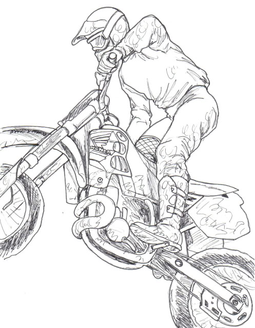 Dirt Bike Drawing at GetDrawings | Free download