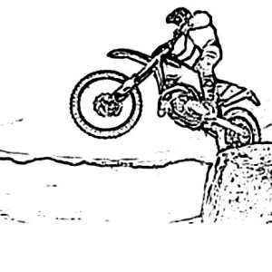 300x300 Kids Drawing Dirt Bike Coloring Page Coloring Sun