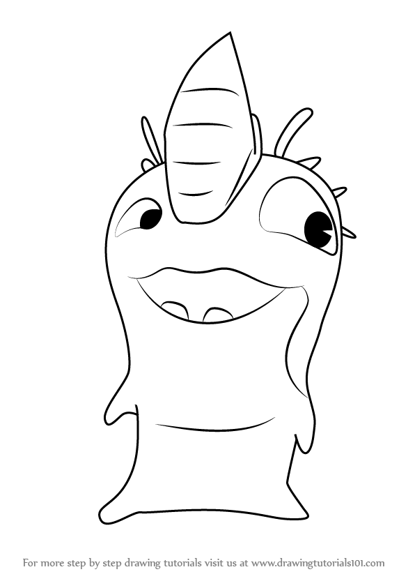 596x843 Learn How To Draw Dirt Urchin From Slugterra (Slugterra) Step By