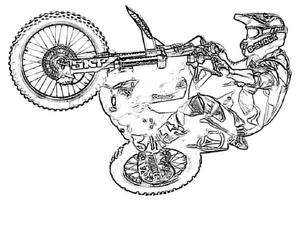 600x464 Cartoon Dirt Bike Dirt Bike Coloring Pages Coloring Pages