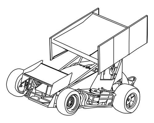 500x400 Sprint Car Vector
