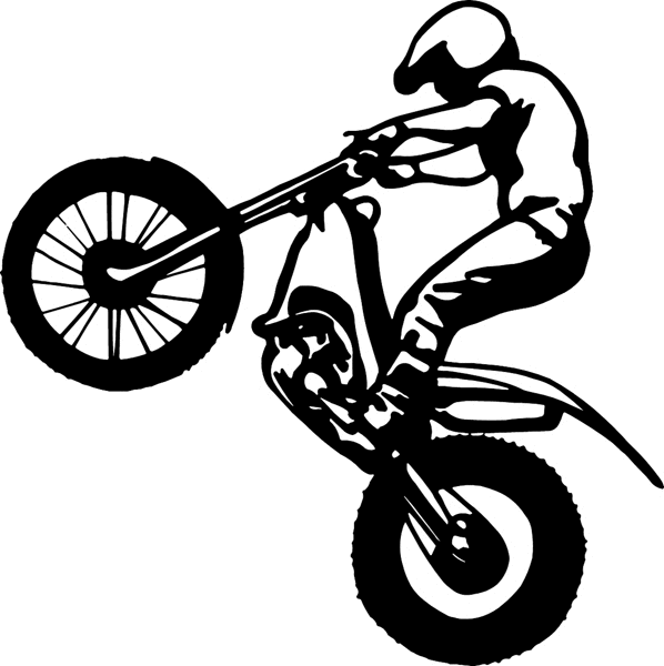 598x600 Dirt Bike Wheelie Drawing