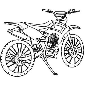 300x300 Kids Drawing Dirt Bike Coloring Page Coloring Sun