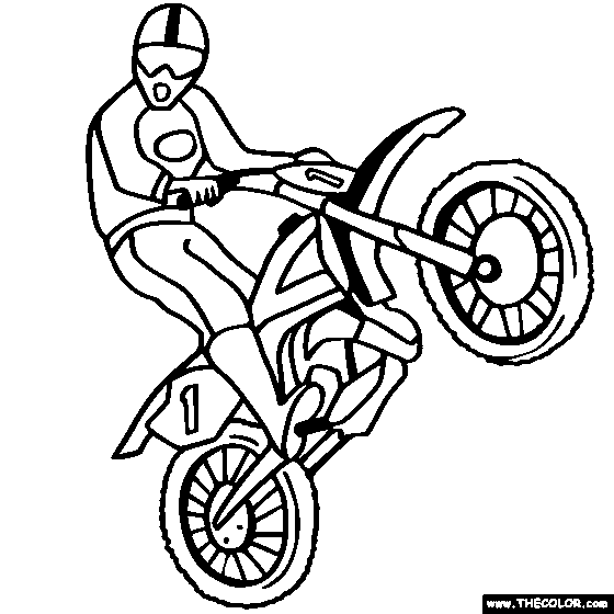 560x560 Motorcycles, Motocross, Dirt Bike Online Coloring Pages Page 1