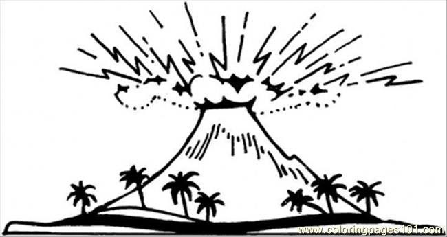 650x345 Great Volcano Coloring Page