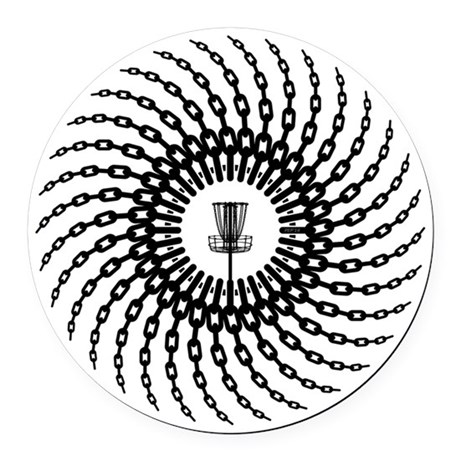460x460 Disc Golf Basket Chains Round Car Magnet By Perkinsdesigns