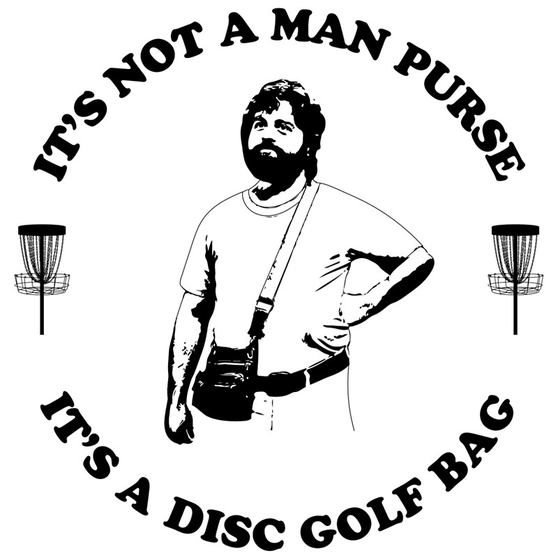 800x800 It's Not A Man Purse. It's A Disc Golf Bag. Drawstring Bags By