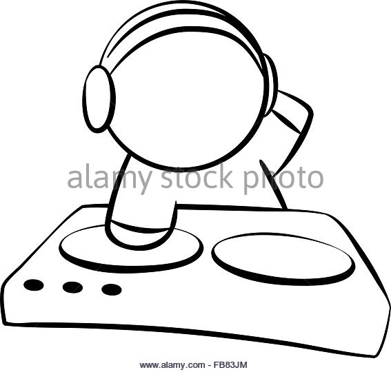 567x540 Black White Dj Turntable Vector Graphic Stock Photos Amp Black White