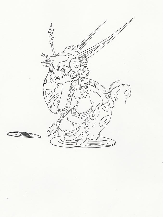 677x900 Disc Jockey Ram Drawing By Michelle Cruz