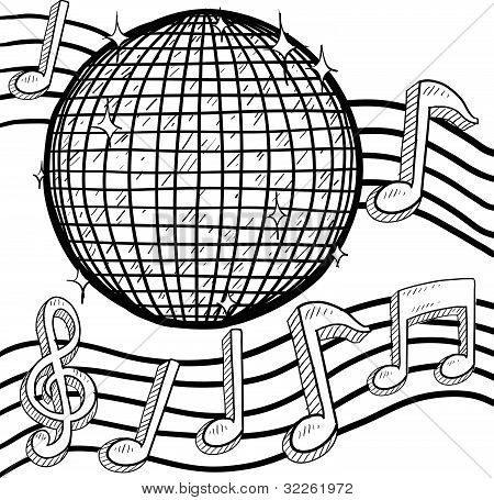 450x455 Disco Ball Sketch Vector Amp Photo Bigstock