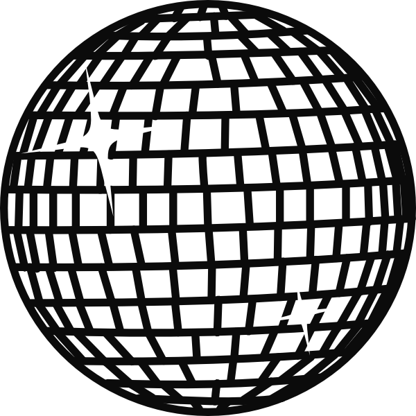 600x600 Snow Disco Ball White Clip Art