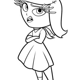 268x268 Inside Out Disgust Coloring Page Disney Inside Out Coloring Page