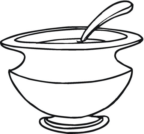 480x445 Soup Dish Coloring Page Free Printable Coloring Pages
