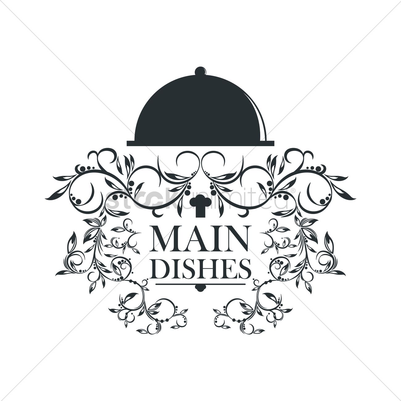 1300x1300 Main Dishes Vector Image