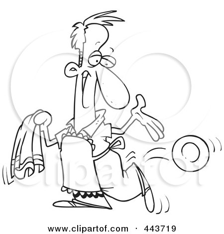 450x470 Royalty Free (Rf) Clip Art Illustration Of A Cartoon Black