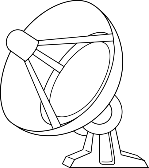 486x550 Satellite Dish Line Art