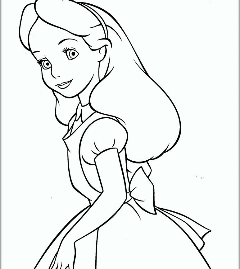 773x864 Terrific Alice In Wonderland Coloring Pages Download Cartoon