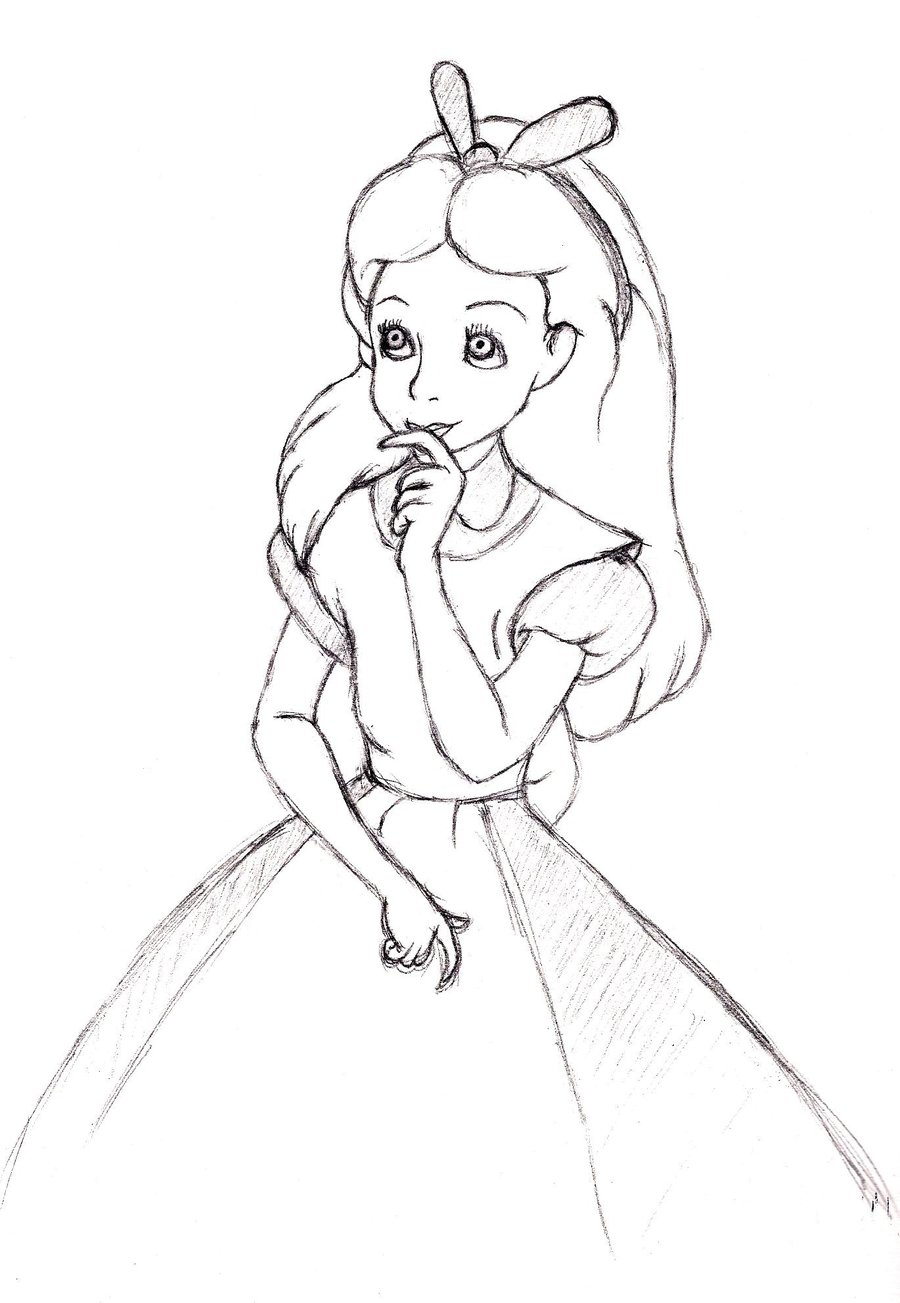 Disney Alice In Wonderland Drawing at GetDrawings | Free download