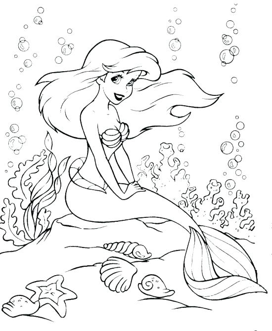 550x670 Princess Mermaid Coloring Pages Coloring Sheet About Movie