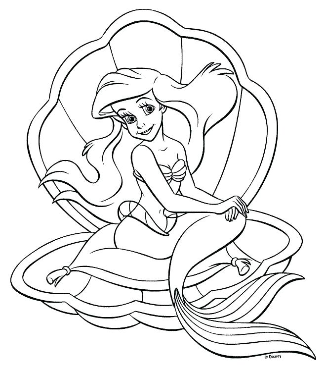 660x751 Disney Ariel Coloring Pages Free