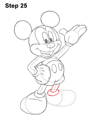 386x500 How To Draw Mickey Mouse (Full Body)