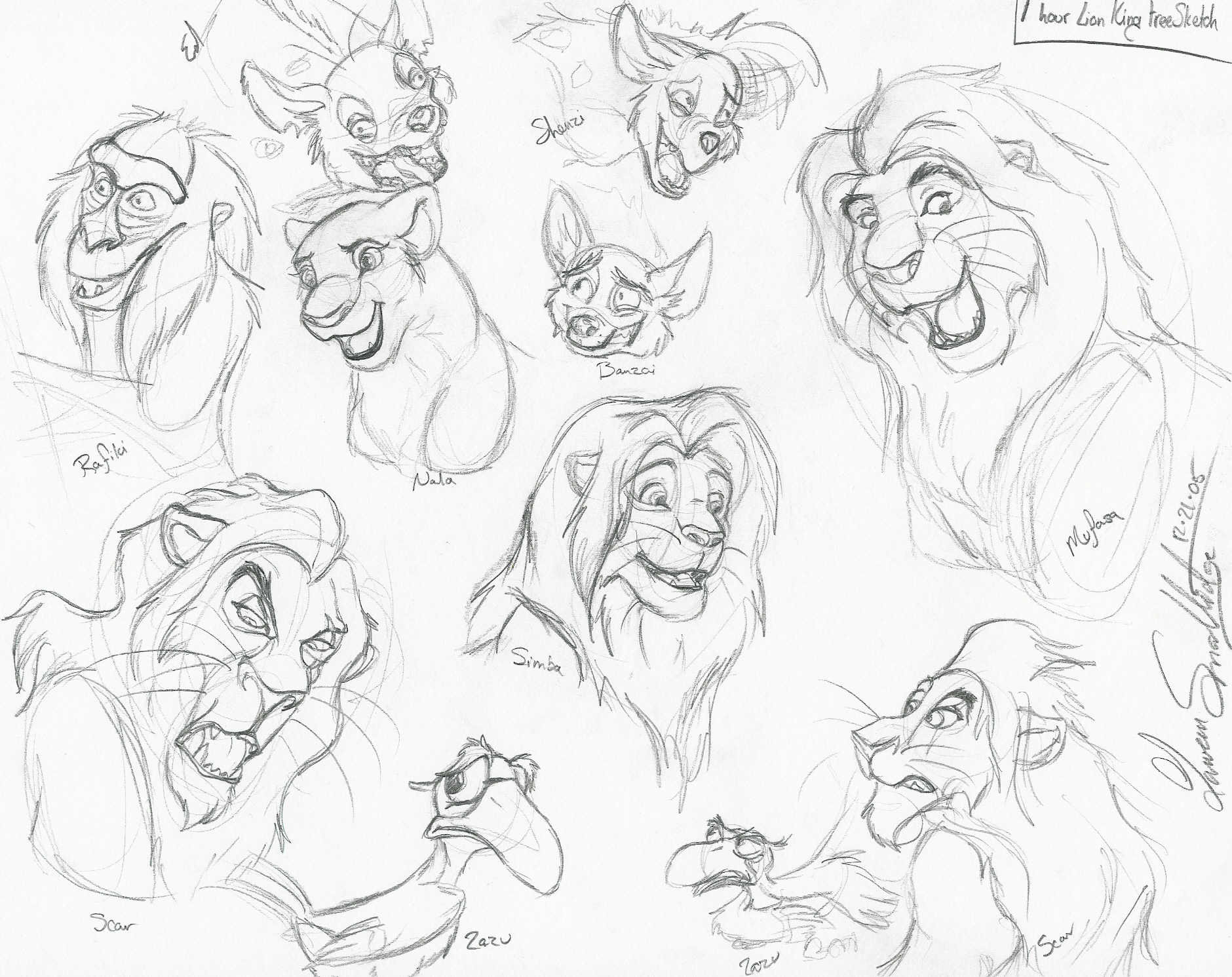 1880x1491 Lion King Facial Sketches By Whisper Of Shadows