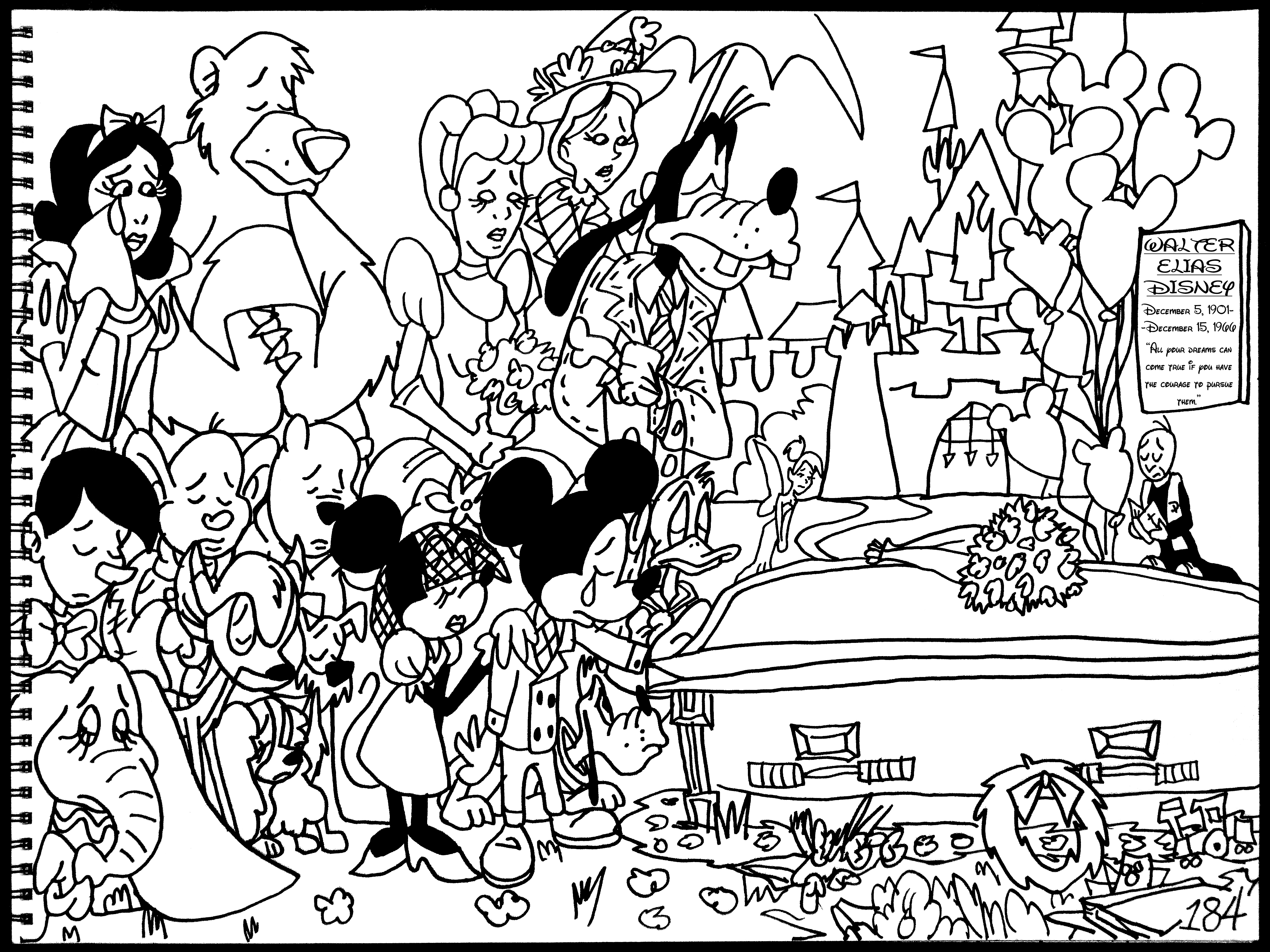 4320x3240 The Death Of Walt Disney By Averagejoeartwork