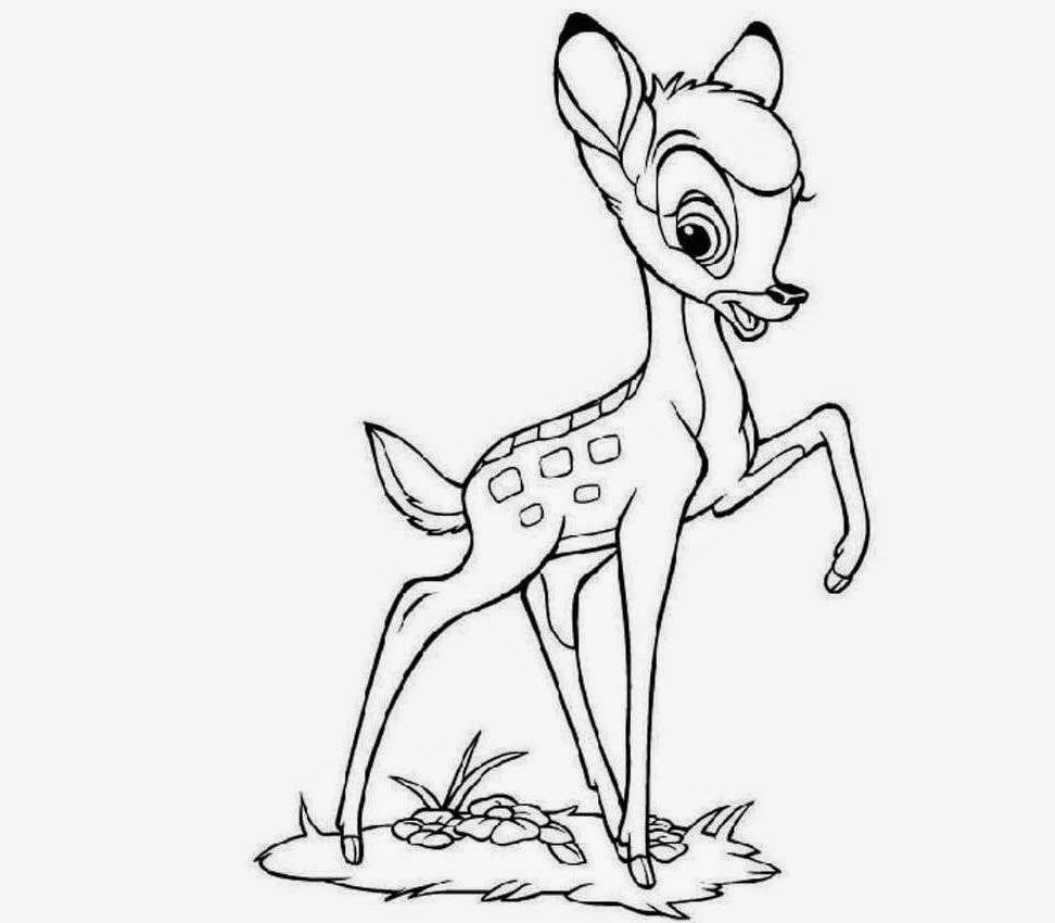 972x850 Colour Drawing Free Hd Wallpapers Disney Cartoon Bambi Coloring