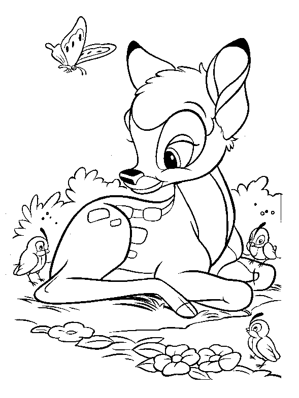 589x785 Bambi Coloring Page Disney Coloring Page