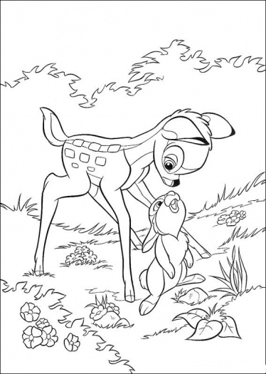 374x525 Disney Bambi Coloring Book Coloring Pages