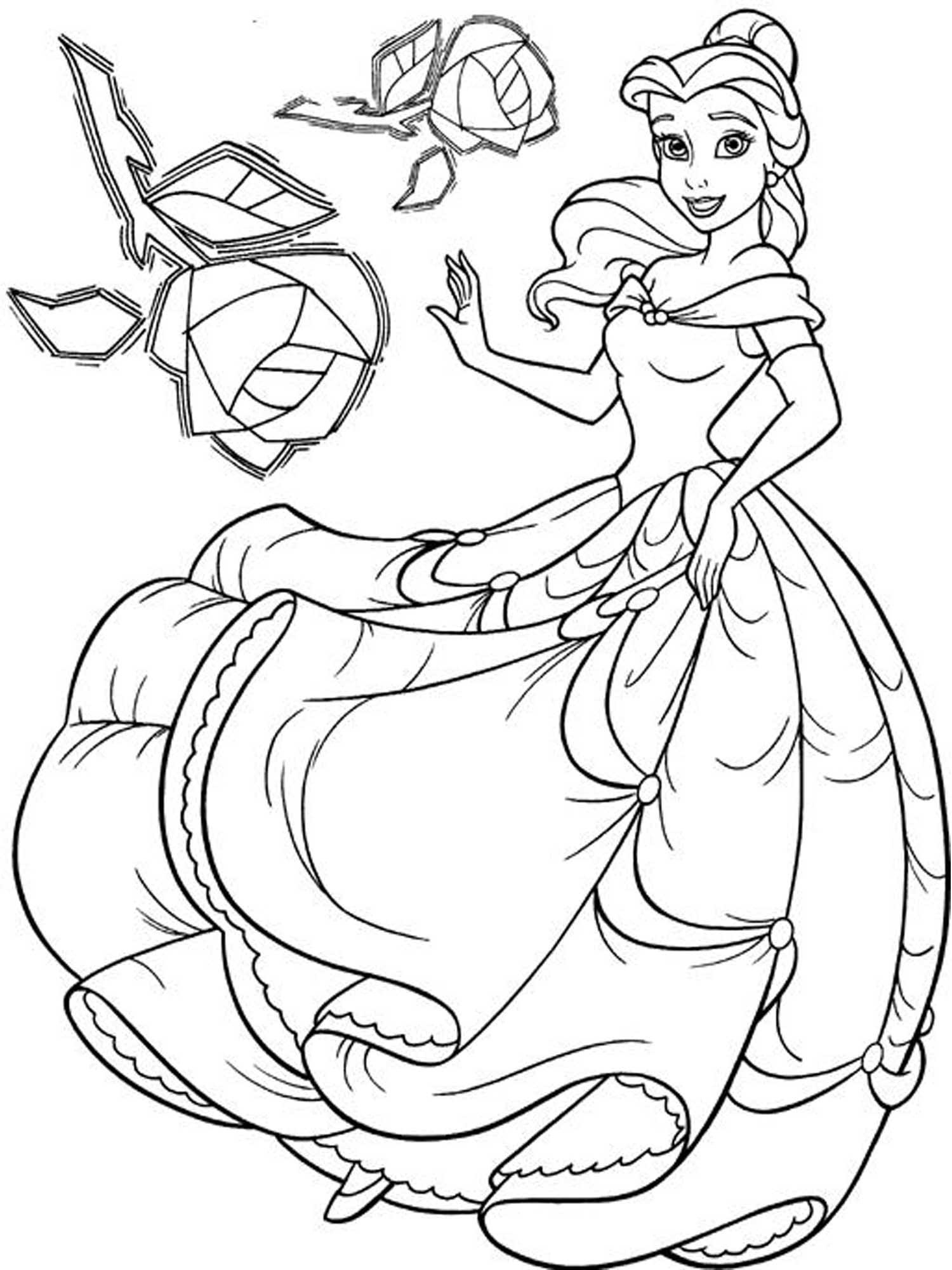 1500x2000 Disney Belle Coloring Pages Wallpapers