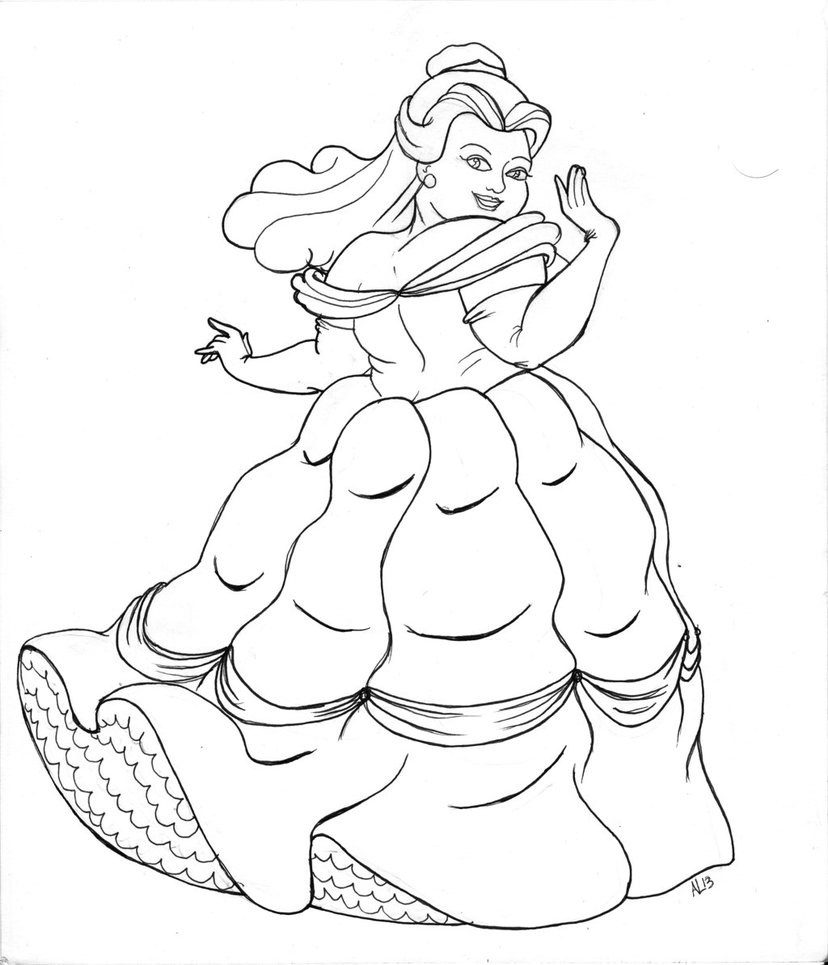 Disney Belle Drawing at GetDrawings | Free download