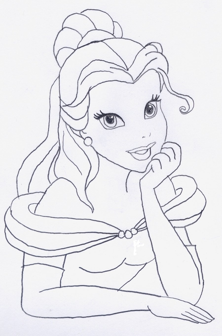 900x1358 Princess Drawings Disney Princess Belle Drawings Color