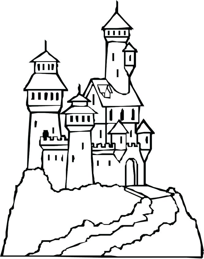 666x844 Castle Color Page Castle Coloring Pages Pictures Disney Castle
