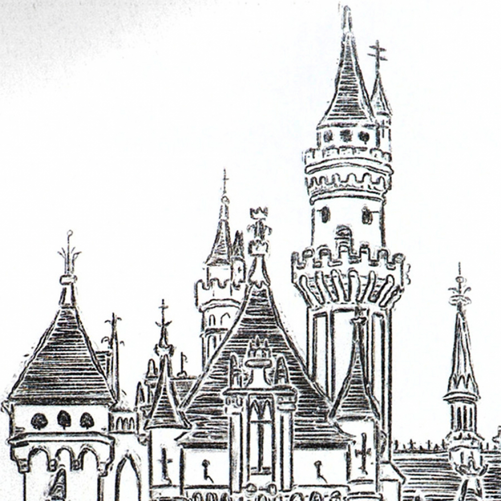 1024x1024 Disney World Castle Drawing Disney Cinderella Castle Drawing Nice