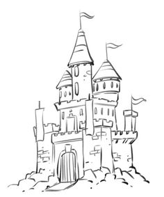 236x283 Draw Castle White Line Drawing Of A Path Leading To A Castle